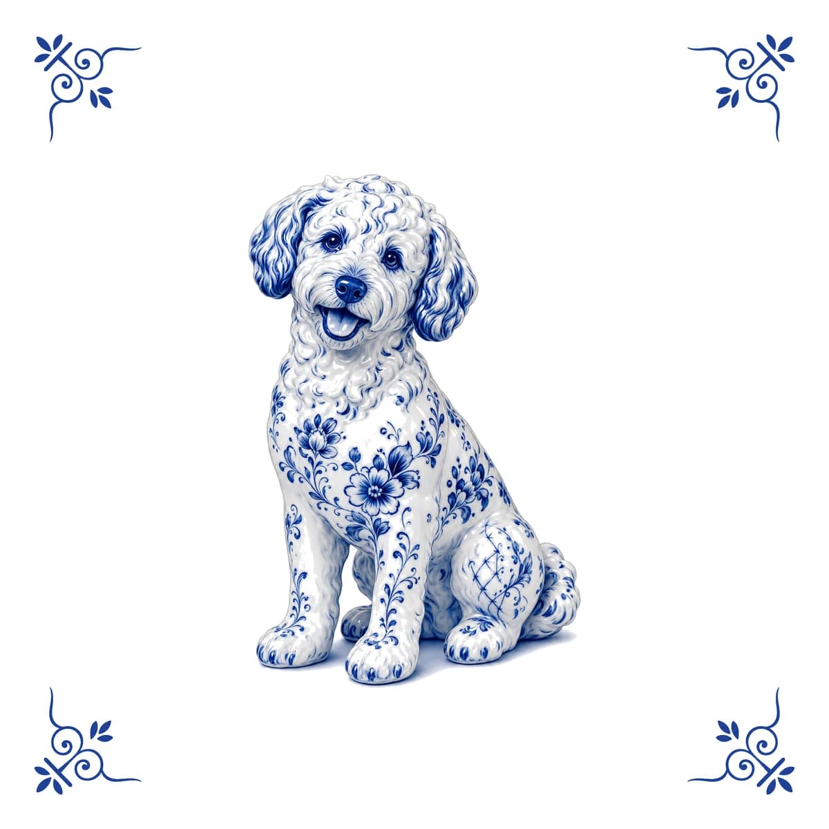 Labradoodle, Delfts blauw tegeltje